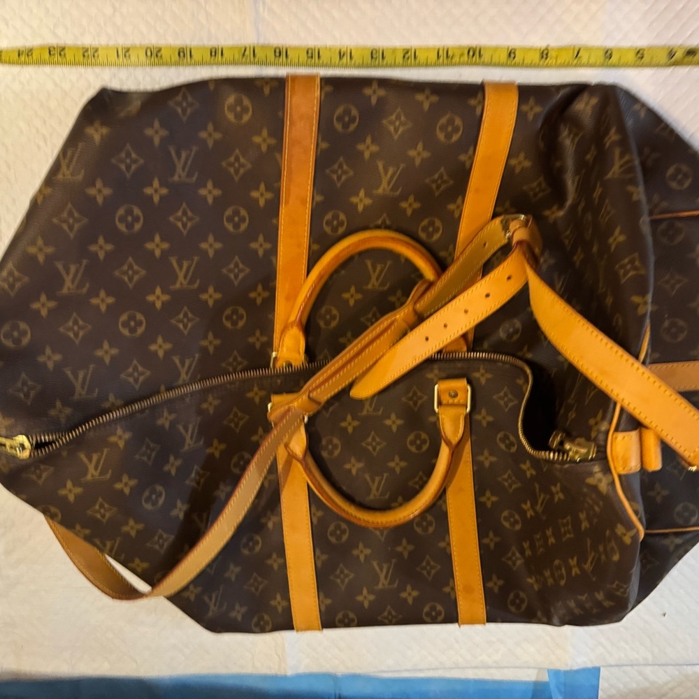 Louis Vuitton Monogram Brown and Tan Travel Tote
